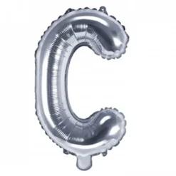 Globo Foil Letra C Plateado 35 cm