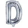 Globo Foil Letra D Plateado 35 cm