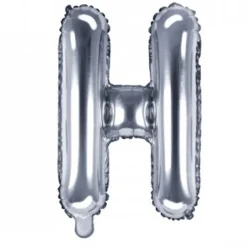 Globo Foil Letra H Plateado 35 cm