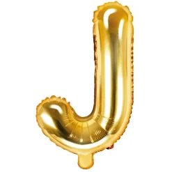 Globo Foil Letra J Dorado 35 cm