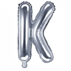 Globo Foil Letra K Plateado 35 cm