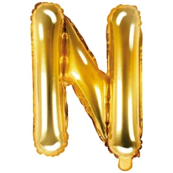 Globo Foil Letra N Dorado 35 cm