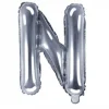 Globo Foil Letra N Plateado 35 cm