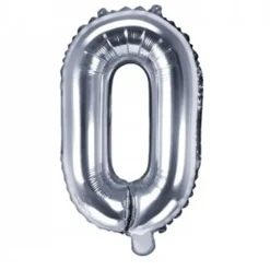 Globo Foil Letra O Plateado 35 cm
