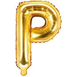 Globo Foil Letra P Dorado 35 cm