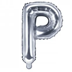 Globo Foil Letra P Plateado 35 cm