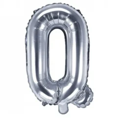 Globo Foil Letra Q Plateado 35 cm