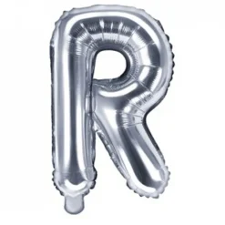 Globo Foil Letra R Plateado 35 cm