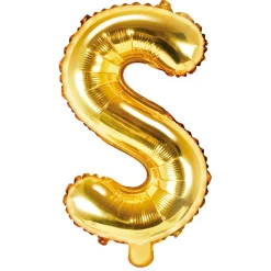 Globo Foil Letra S Dorado 35 cm