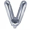 Globo Foil Letra V Plateado 35 cm