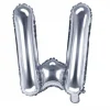 Globo Foil Letra W Plateado 35 cm