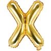 Globo Foil Letra X Dorado 35 cm