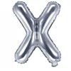 Globo Foil Letra X Plateado 35 cm