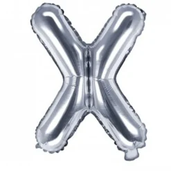 Globo Foil Letra X Plateado 35 cm