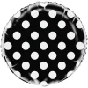 Globo Foil Negro Con Lunares Blancos