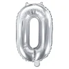 Globo Foil Número 0 Plateado 35 cm