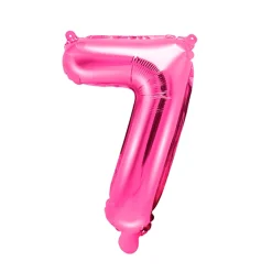 Globo Foil Número 7 Rosa Intenso 35 cm