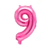 Globo Foil Número 9 Rosa Intenso 35 cm