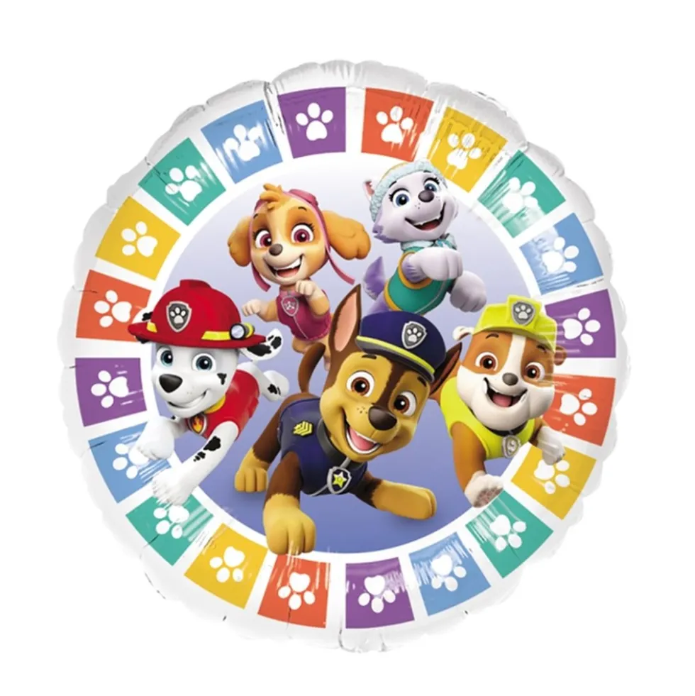 Globo Foil Redondo Patrulla Canina 43 cm