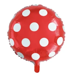 Globo Foil Rojo con Lunares