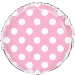 Globo Foil Rosa con Lunares