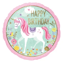 Globo Foil Unicornio Mágico Cumpleaños 45 cm