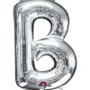 Globo letra B 40 cm plata