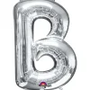 Globo Letra B Plateado 86 cm