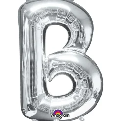 Globo Letra B Plateado 86 cm