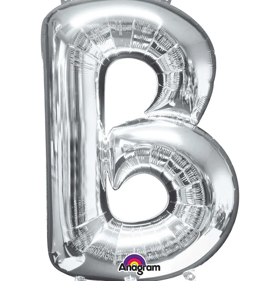 Globo Letra B Plateado 86 cm
