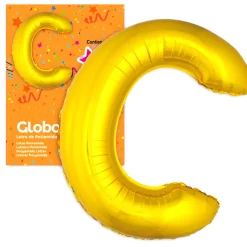 Globo letra C dorado 1 metro