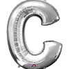 Globo Letra C Plateado 81 cm