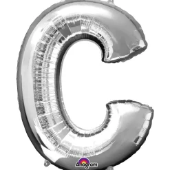 Globo Letra C Plateado 81 cm
