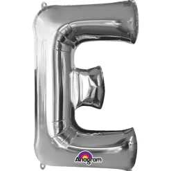 Globo Letra E 40 cm Plata
