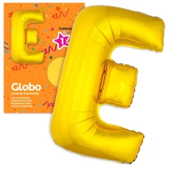 Globo Letra E Dorado 1 metro