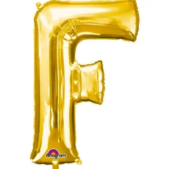 Globo letra F 40 cm dorado