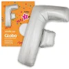 Globo Letra F Plateado 1 Metro