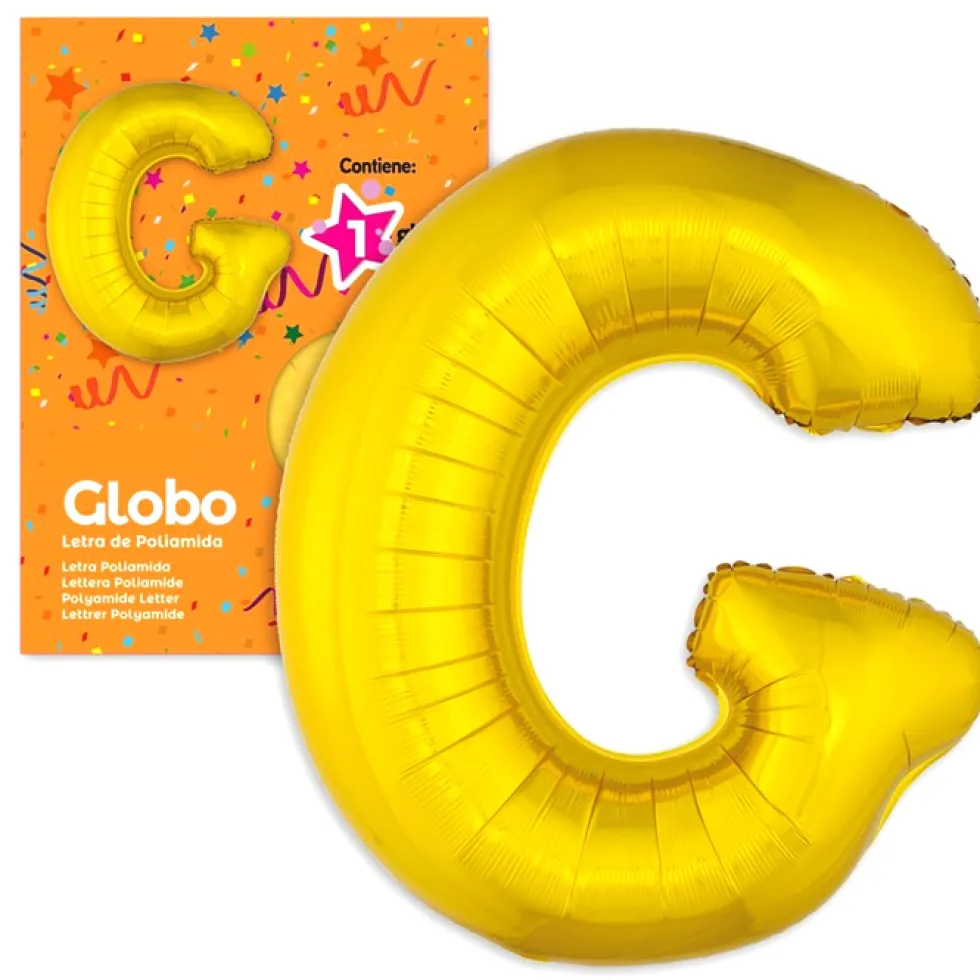 Globo letra G dorado 1 metro