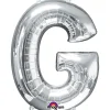 Globo Letra G Plateado 81 cm