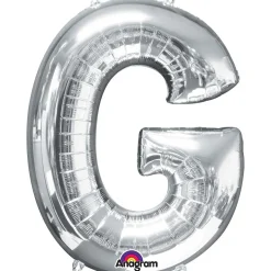 Globo Letra G Plateado 81 cm