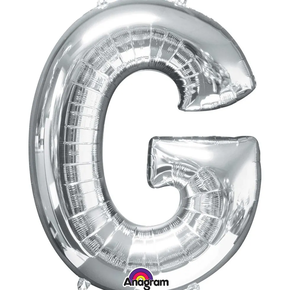 Globo Letra G Plateado 81 cm