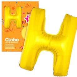 Globo letra H dorado 1 metro