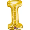 Globo letra I 40 cm dorado
