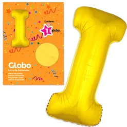 Globo Letra I Dorado 1 metro