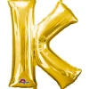 Globo letra K 40 cm dorado