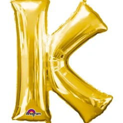 Globo letra K 40 cm dorado