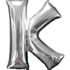 Globo letra K 40 cm plata