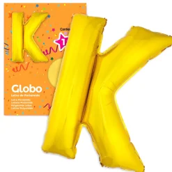 Globo letra K dorado 1 metro