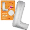 Globo Letra L Plateado 1 Metro