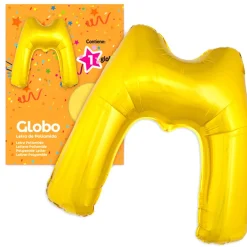 Globo Letra M Dorado 1 metro